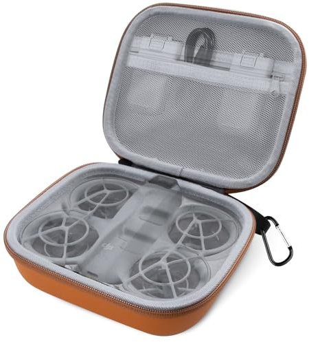 REYGEAK Custodia per il trasporto DJI NEO, custodia portatile in PU per accessori drone DJI NEO, custodia rigida impermeabile combinata con cavo dati/elica/protezione drone.