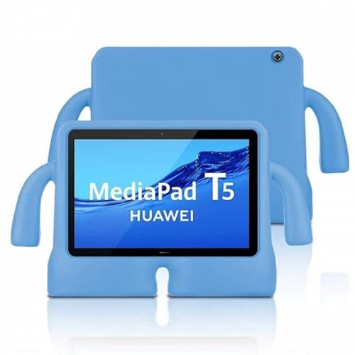 Genérico Funda Compatible con Tablet Samsung Tab A 2016 10.1'' T580 Silicona Goma con Asas reforzadas - Negro Azul Fucsia - Azul