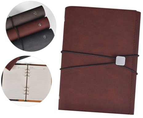 ROMISBABA Carnet De Notes Avec Sangle Volets Carnet Cuir Pu Porte-stylo Monnaie De Style Professionnel