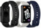 Bigqin 3 Piezas Correa Compatible con Huawei Band 10/9/8, Pulsera de Silicona Suave Reemplazo Deportiva Respirable Reloj Banda, 5.1-8.8, Negro, Azul, Gris