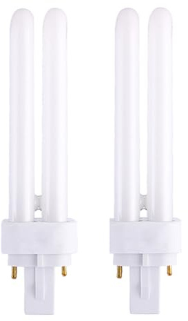 FKLiLEBU 2 Pack G24q-3 4 Pin 26W CFL Light Bulb, 4000K Natural White Compact Fluorescent Tube, 2U PLC 840 Non-dimmable Energy Saving Lamp, AC 220-240V for Bathroom, Office, Kitchen, Corridor