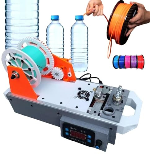 ALSUP 3D-Drucker-Extruder Filament-Maschine, Recycling-Gerät für PET-Plastikflaschen, 300℃ Max-Temperatur & Einstellbare Geschwindigkeit, ideal für Bildung & Anfänger Multi