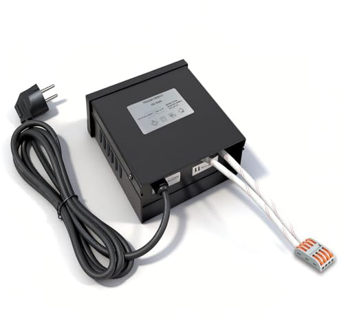 OSREE Transformateur toroïdal 300 W 230 V vers 12 V - Transformateur étanche avec prise - Pour systèmes d'éclairage de piscine LED