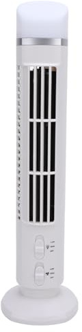 Fauitay Ventilador de Torre sin Aspas, Ventilador de Escritorio Portátil USB, Oscilación de 90 Grados, Silencioso, 34dB con Rejilla Protectora de Seguridad para el Hogar, Dormitor (Blanco)