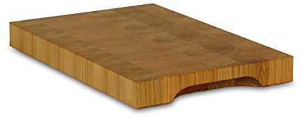 werkstatt-design Schneidebrett deutsche Eiche Stirnholz, geölt mit Griffmulde 39,5 x 26 x 4 cm, handgefertigt