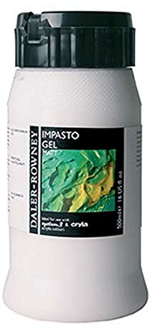 Daler-Rowney Acrylic Medium, Plastic Pot, 16.91oz - 500 ml, Matt Gel Impasto