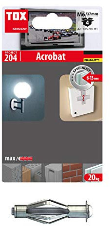 TOX Tassello in metallo per intercapedini Acrobat M6x37 mm, 4 pz, 035701111