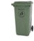 Charles Bentley Wheelie Bin, 240 Litre, Green Wheelie Bin, Weatherproof, Durable, High Density Polyethylene, Two Wheels, Ultra Violet Resistant, Robust, Frost and Chemical Exposure (99x73x58.5cm)