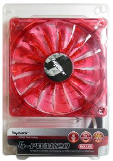 Bgears 120mm High Performance PWM Technology Fan - Translucent Red (b-PWM 120 Red 2ball)