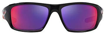 Oakley Men's OO9236 Valve Rectangular Sunglasses, Polished Black/Positive Red Iridium, 60 mm, 1