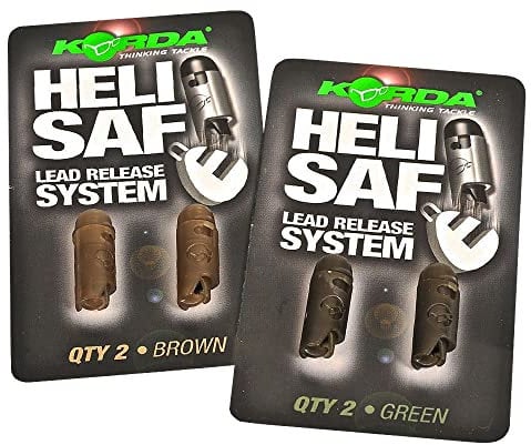 Korda Heli Safe Brown - 2 Lead Clips, Bleiclips, Angelzubehör zum Karpfenangeln, Karpfenzubehör