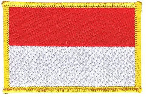 Flaggenfritze Flaggen Aufnäher Indonesien Fahne Patch + gratis Aufkleber