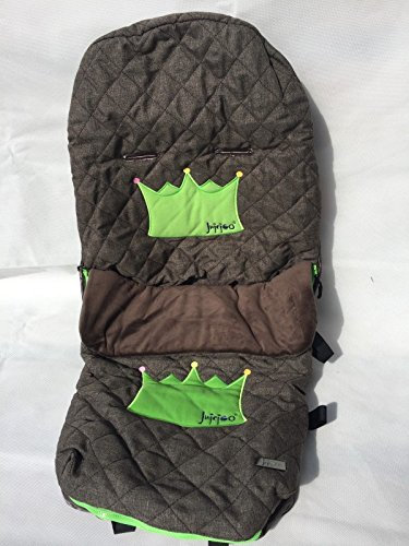 Jujejoo Kinderwagen Fußsack 100% aus kontrollierter bio Baumwolle UVP 119 Euro (Braun Grün)