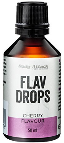 Body Attack Flavdrops zuckerfreie Aromatropfen Vegan ohne Aspartam Kirsche 3er Pack 3 x 50ml