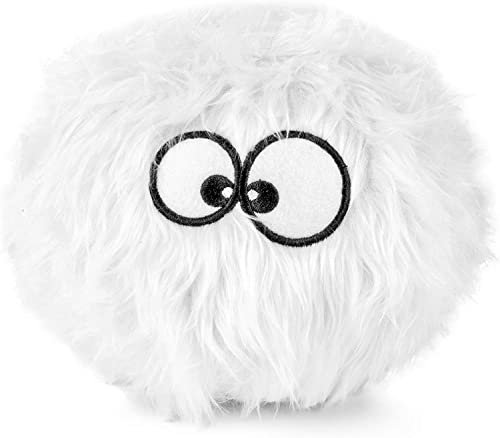 FENRIR goDog Furballz with Chew Guard Technology Durable Plush Squeaker Dog Toy, White, Large