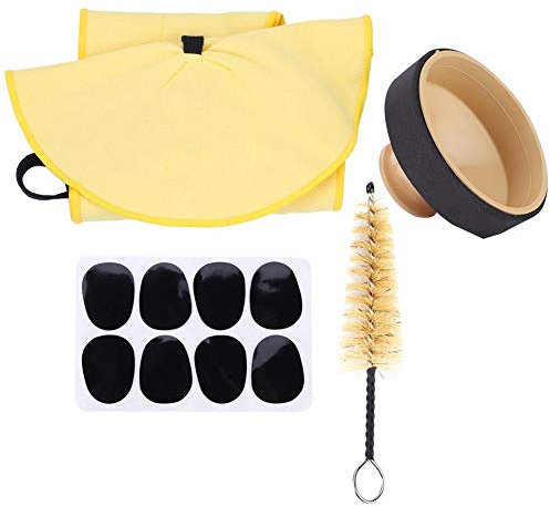 Bnineteenteam 4 in 1 Saxophone Kit Sax Mute Pads Brush Cleaning Cloth for Alto Saxophone Kits Performance Accessory Musical Instrument Accessories