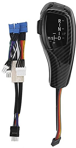 Yctze E61 Schaltknauf Automatik - Elektrisch Linkslenker Automatik-Led-Schaltknauf Nachrüstsatz Ersatz Für E46 E60 E61 Re Ersatz Für Linkslenker F30 (Kohlefaser-Textur)