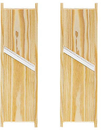 Korean Carrot Wooden Grater - Pack of 2 - Kitchen Vegetable Grater - Handheld Carrots Wooden Shredder