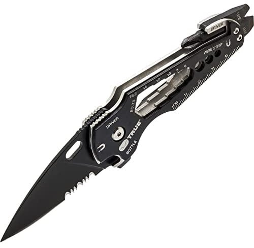 True SMARTKNIFE+ Multitool, Edelstahl, Schwarz, 110 x 42 x 16 mm