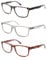 MODFANS 3er Set Lesebrille Herren/Damen,Gute Brillen,Hochwertig,Rechteckig Komfortabel Super Lesehilfe,fur Manner und Frauen,Gemischte Farbe