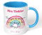 Print Maniacs Personalised Thank You Teacher Mug End Term Student Pupil Present Leaving 11 oz Coffee Tea Gift Lockdown Rainbow Stormy Year (Blue Fill and Handle)