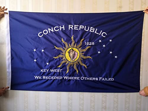 Flagge von Key West Florida, einseitig, 100 % Nylon, ca. 90 x 150 cm