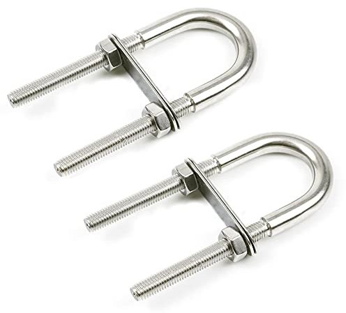 2pcs M5 U Boulons Acier Inoxydable U Boulon U-Bolt Boulon En U Avec Joint D'éCrou Sont UtiliséEs Comme Boulon De Tuyau Domestique, Boulon De Voiture, GréEment En U De Yacht