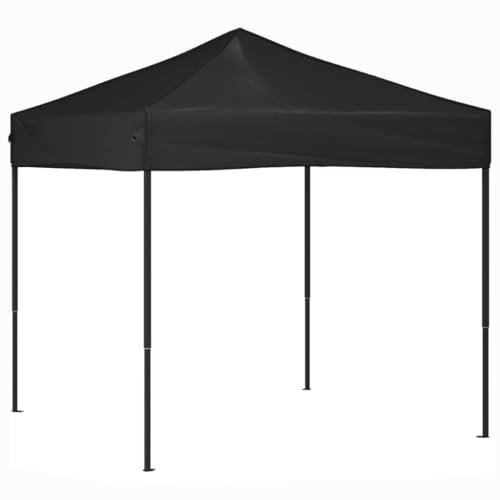 vidaXL Tente de Réception Pliable Belvédère de Camping Pavillon d'Extérieur Tonnelle de Jardin Chapiteau Patio Terrasse Noir 2x2 m