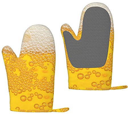 Bier Schaum Silikon Isolierte und Verbrühungsbeständige Handschuhe Küche Backen Ofenhandschuhe Verdickte Futter Ofenhandschuhe Kochhandschuhe