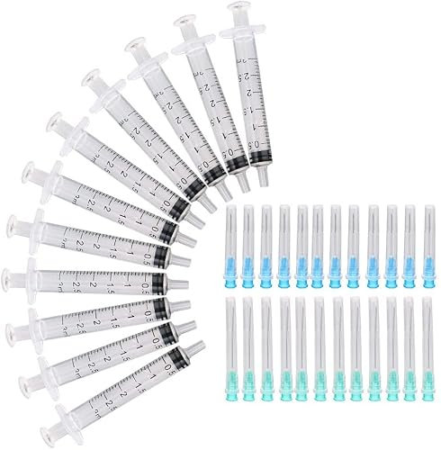 HGTP Plastic Syringe, 3ml Syringes with Drawing and Injection Needles (50pc), for Experiments and Industrial Use