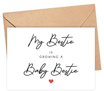 Glückwunschkarte zur Schwangerschaft für beste Freundin, Geschenk für die beste Freundin, schwangere Geschenk, My Bestie Is Growing A Baby Bestie – Best Future Mom Karte