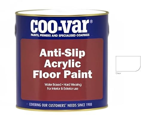 CooVar Anti Slip Acrylic Floor Paint - Clear - 5 Litre
