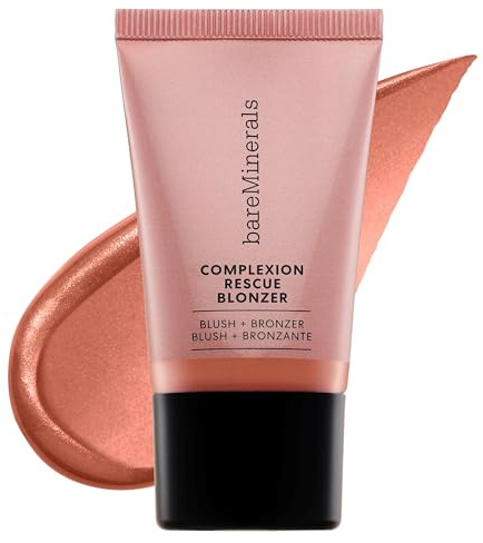 bareMinerals COMPLEXION RESCUE Flüssiges Blonzer - Hybrid-Blush & Bronzer | Pflegende Gel-Creme kombiniert Bronzer-Glow mit Frische eines Blush. Cremige Textur verblendet sich nahtlos, 15ml