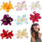 AYNKH 8 Pièces Hawaii Barrette Fleur Pince,Barrettes à Cheveux D'Hibiscus Hawaïen Bohème Orchidées Doubles Accessoires de Coiffure Pour la Plage La FêTe le Mariage