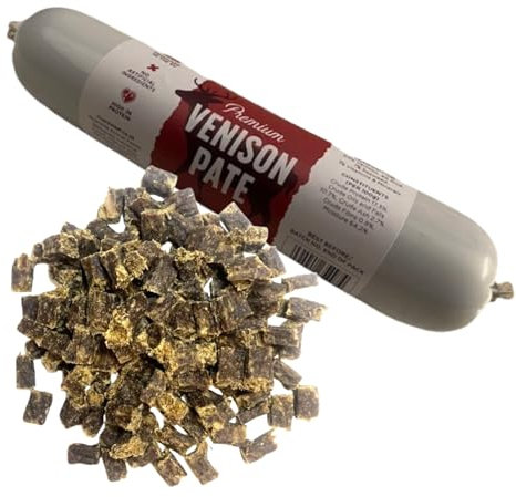 Premium Natural Raw Venison Dog Training Treats & Venison Pate Bundle | 1 x 100g Natural Raw Venison Training Treats | 1 x 400g Venison Pate | Grain Free, High Protein | All Natural Dog Snacks