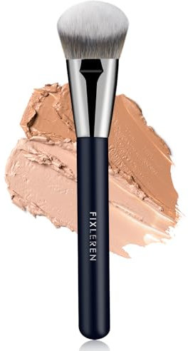 Fixleren Fond De Teint Fluide,Professionnel Kabuki Pinceaux pour le visage, Pour appliquer & estomper tous types de maquillage fluide.