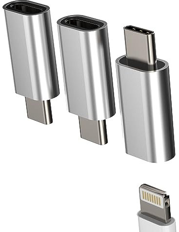 Adaptador de Lightning hembra a USB C macho (3 paquetes) Jack Cable Type Adapter compatible para Samsung Para Apple para iPhone 15 Pro para iPad Mini Accesorios Adaptadores Tipo C Cable Conector