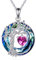 Tree of Life Birthstone Necklace for Women 925 Sterling Silver Tree of Life Jewelry Pink Tourmaline Pendant October Birthstone Gemstone with Crystal Birthday Christmas Gifts for Mother Wife