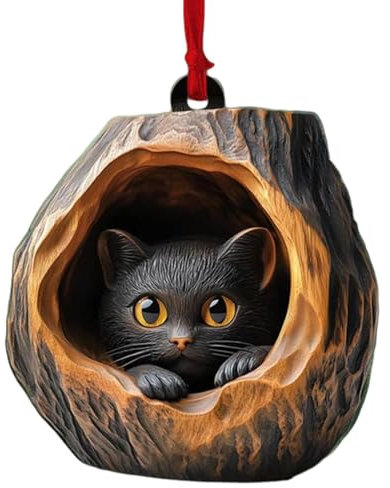 Weihnachtsschmuck mit Tieren, Weihnachtsschmuck mit Tieren 2025, Neue Waldtiere Dekoration | Baumschmuck | Hängende Ornamente | 2D Acryl Taschenanhänger