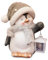 S&Garden Dekofigur Pinguin mit Laterne Weihnachtsdeko Dekoration 35 cm - Solis Decor