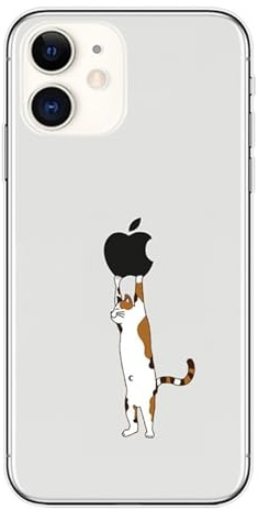 Einaily Hülle für iPhone 14 Case Crystal Clear Handyhülle Mode Chic Muster Ultra Dünn TPU Silikon Katze Bumper Stoßfest Kratzfest Schutzhülle für iPhone 14 Slim Cover