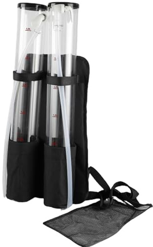 UrbanUp Girafe Biere Distributeur de Bière Portable à Dos avec Bandoulières, Tour à Boissons 3 L/ 6 L avec Graduations Claires, Grand Distributeur de Boissons pour Bar(Double Barrel)