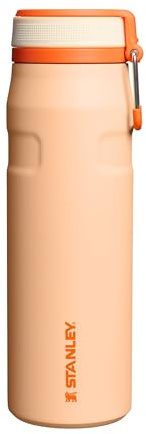 Stanley 1913 Flip Straw Trinkflasche mit Strohhalm 0.7L - Thermobecher Kühlt 10 Stunden - 3 Tage Eisgekühlt - BPA-frei - Auslaufsicher - Für Getränkehalter - Spülmaschinenfest - Orange Sherbert