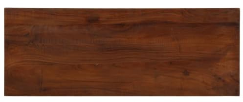 vidaXL Tischplatte, Holzplatte Rechteckig, Massivholzplatte für Tisch Esstisch Couchtisch, Ersatztischplatte, 80x20x3,8cm Altholz Massiv