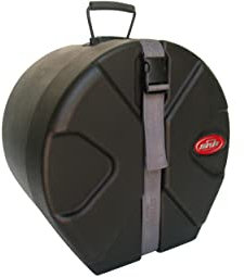 SKB 8 x 12 Tom Case with Padded Interior, D-Shaped Drum Design, and Molded in Feet for Upright Positioning and Stability, Black
