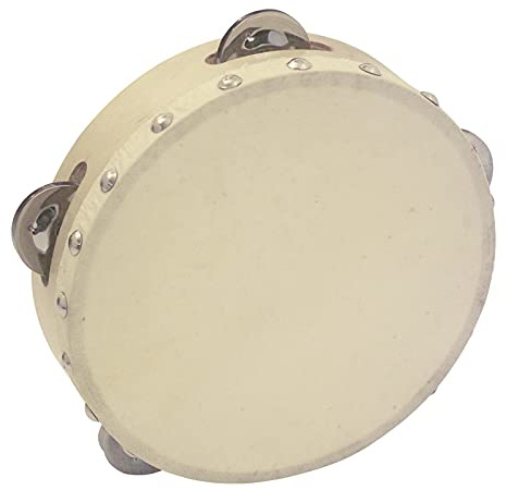 DIMAVERY DTH-704 Tamburin 18 cm | Klangvolles Tamburin