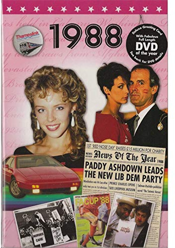 1988 Birthday Gift - 1988 DVD Film and 1988 Greeting Card