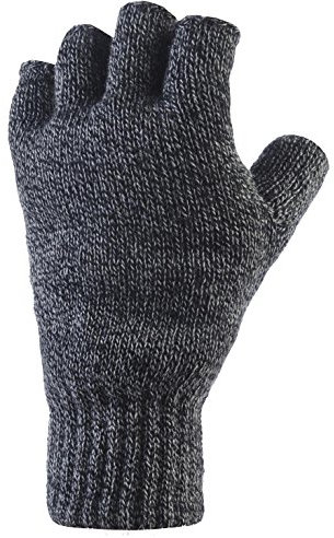 Wärme Holders Herren 1 Paar 2.3 Tog Heatweaver Yarn Fingerlose Handschuhe One Size Charcoal