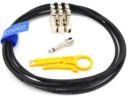 Evidence Audio Geistnote's The Monorail, Black Cable, SIS (Solderless) Pedalboard Kit - 10 SIS plugs/10 feet of Black Monorail
