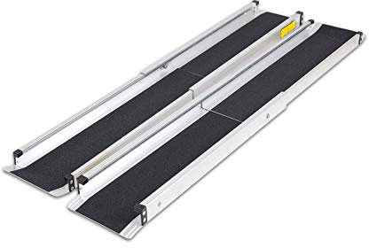 The Ramp People Telescopic Wheelchair Channel Ramps with Bag 4ft - 7ft (7ft / 213cm) - Portable Wheelchair Ramps